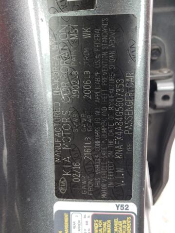 KNAFX4A84G5607353 KIA FORTE EX
