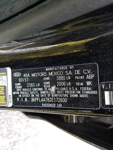 3KPFL4A78JE172600 KIA FORTE LX
