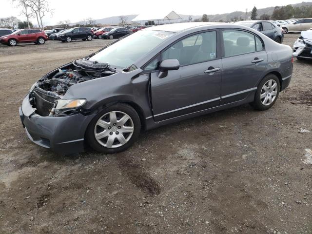 Salvage cars for sale from Copart San Martin, CA: 2010 Honda Civic LX