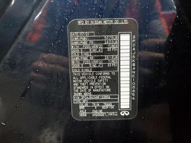 2022 INFINITI QX55 ESSEN 3PCAJ5K34NF103856