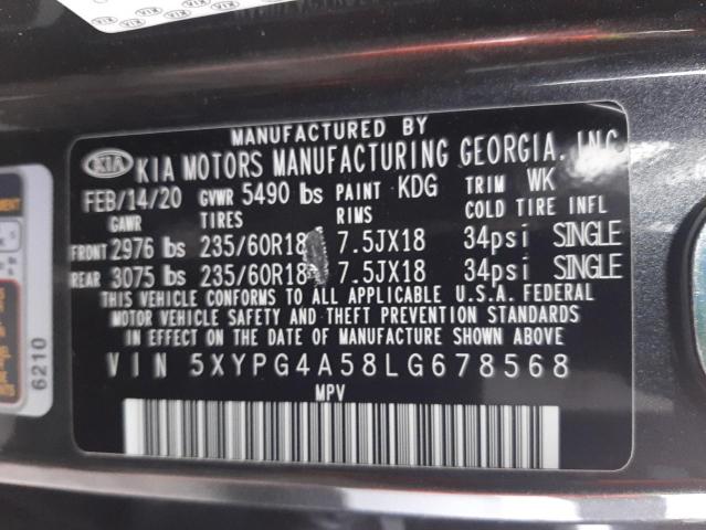 5XYPG4A58LG678568 KIA SORENTO S