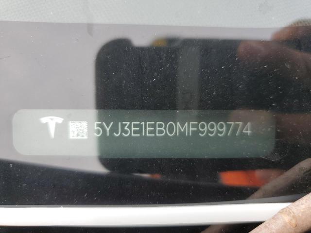 2021 TESLA MODEL 3 - 5YJ3E1EB0MF999774