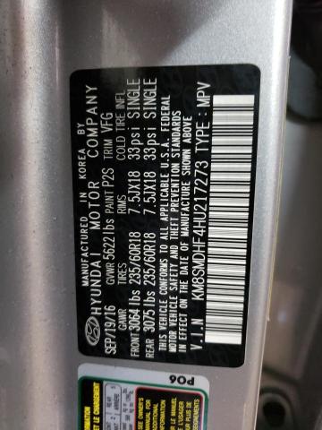 2017 HYUNDAI SANTA FE S - KM8SMDHF4HU217273