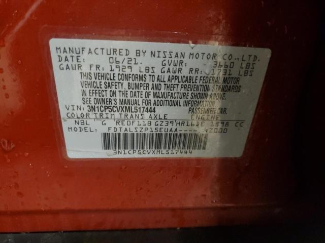 2021 NISSAN KICKS SV - 3N1CP5CVXML517444