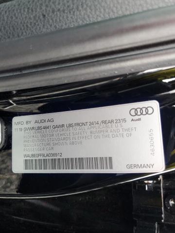 2020 AUDI A3 S-LINE WAUBEGFF9LA036912
