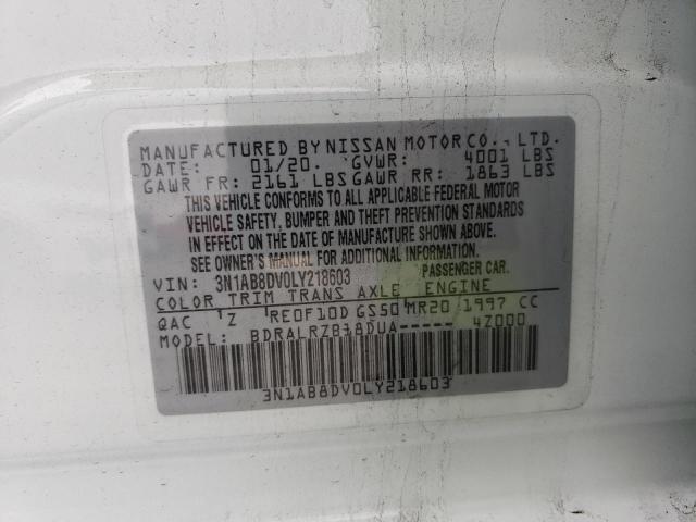 2020 NISSAN SENTRA S W 3N1AB8DV0LY218603