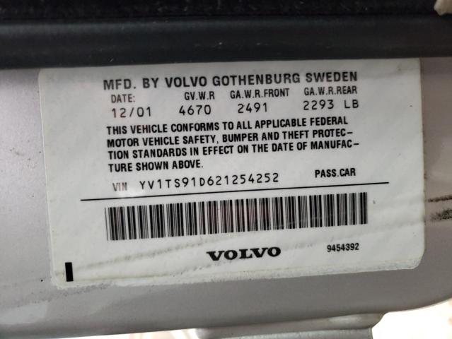 YV1TS91D621254252 Volvo S80 T6 Turbo