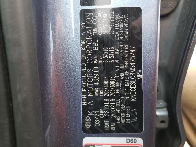 KNDCE3LC8M5475247 KIA Niro Ex Premium