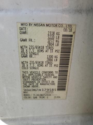 2018 NISSAN MURANO S - 5N1AZ2MG7JN179585