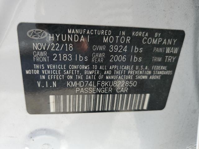 2019 HYUNDAI ELANTRA SE - KMHD74LF8KU822850