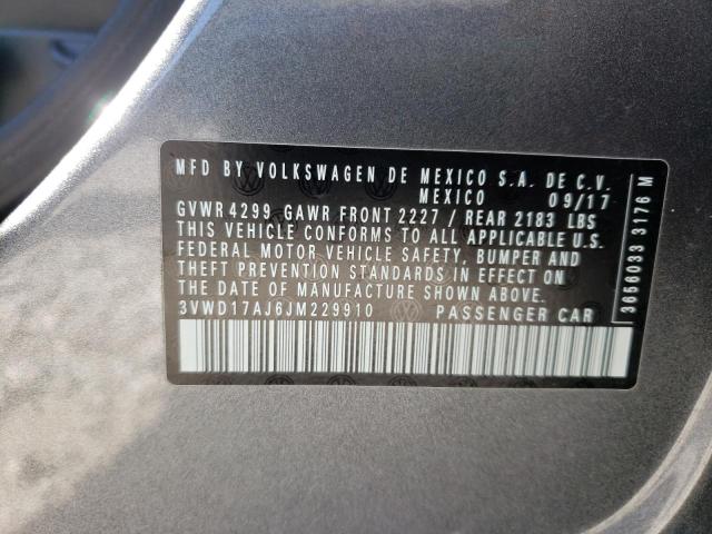 2018 VOLKSWAGEN JETTA SPOR - 3VWD17AJ6JM229910