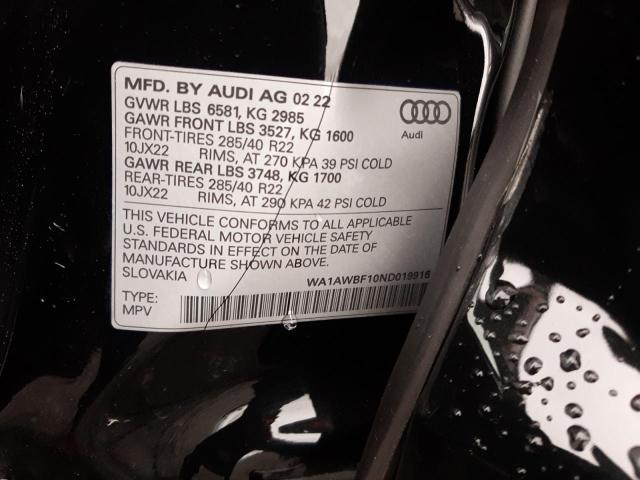 2022 AUDI SQ8 PREMIU - WA1AWBF10ND019916