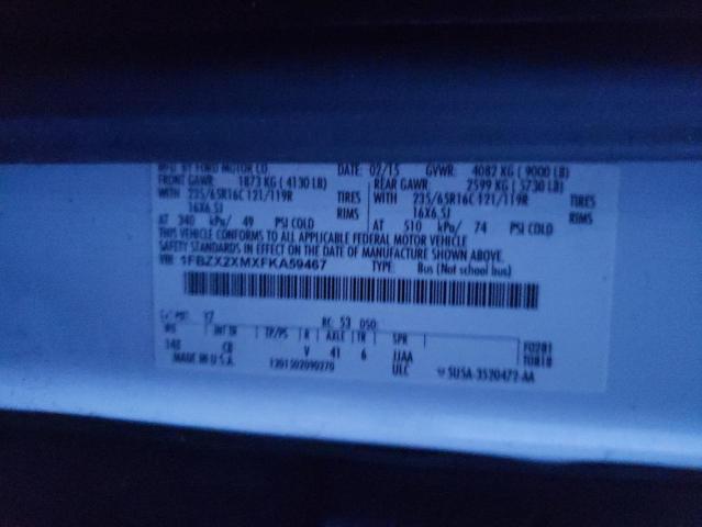 1FBZX2XMXFKA59467 Ford Transit T-350