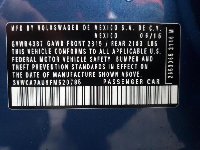 2015 VOLKSWAGEN GOLF SPORT - 3VWCA7AU9FM520785