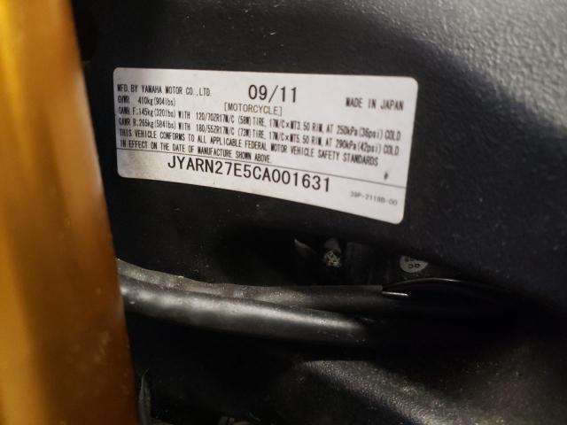 2012 YAMAHA FZ8 N JYARN27E5CA001631