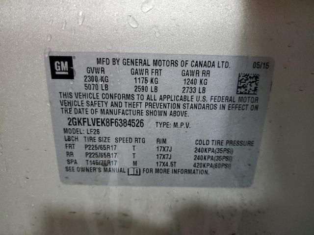 2GKFLVEK8F6384526 GMC Terrain Sle