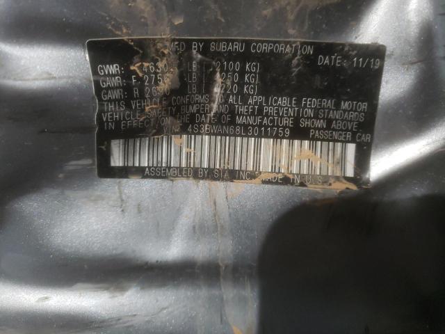 4S3BWAN68L3011759 Subaru Legacy Limited