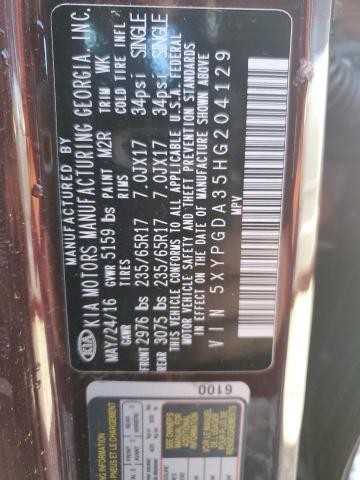 2017 KIA SORENTO LX - 5XYPGDA35HG204129