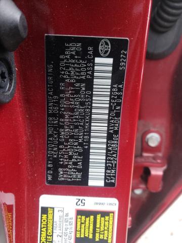 2019 TOYOTA CAMRY L - 4T1B11HKXKU825570