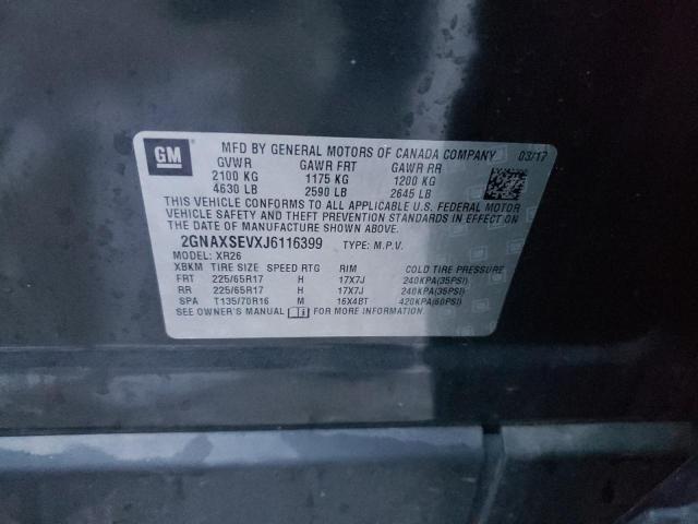 2GNAXSEVXJ6116399 Chevrolet Equinox