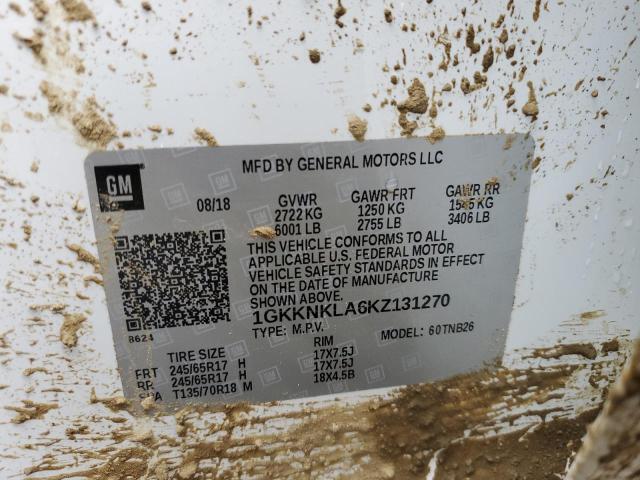 1GKKNKLA6KZ131270 GMC ACADIA SLE