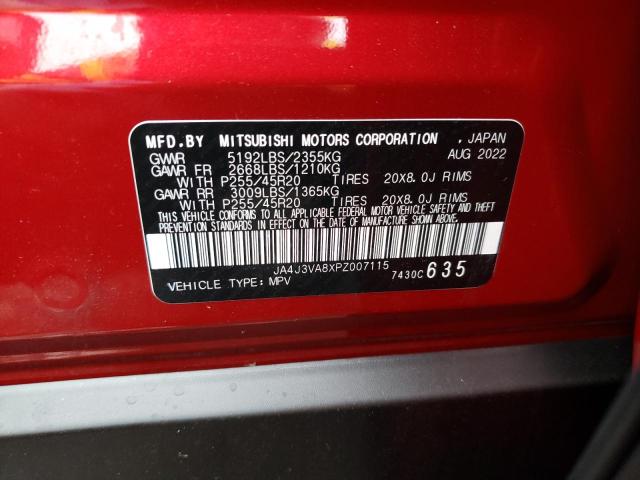 JA4J3VA8XPZ007115 Mitsubishi Outlander Sel
