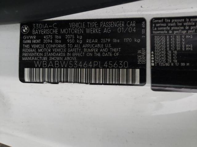 WBABW53464PL45630 BMW 330 CI