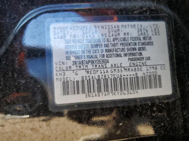 3N1AB7AP9KY263604 Nissan SENTRA S