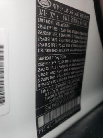 SALWG2VF2GA580671 Land Rover Range Rover Sport Se