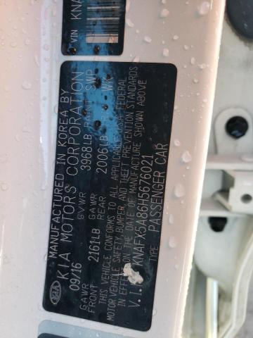 KNAFX5A86H5676021 KIA FORTE EX