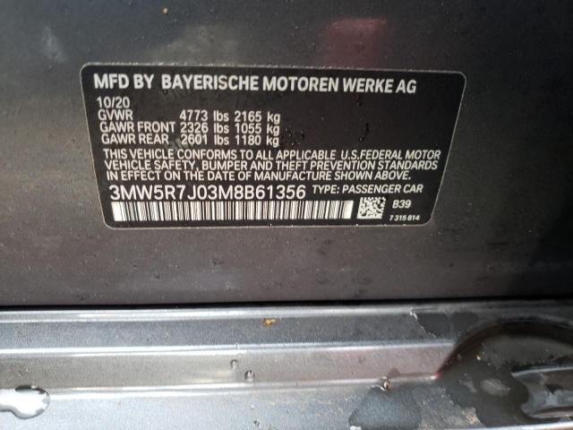 2021 BMW 330XI - 3MW5R7J03M8B61356