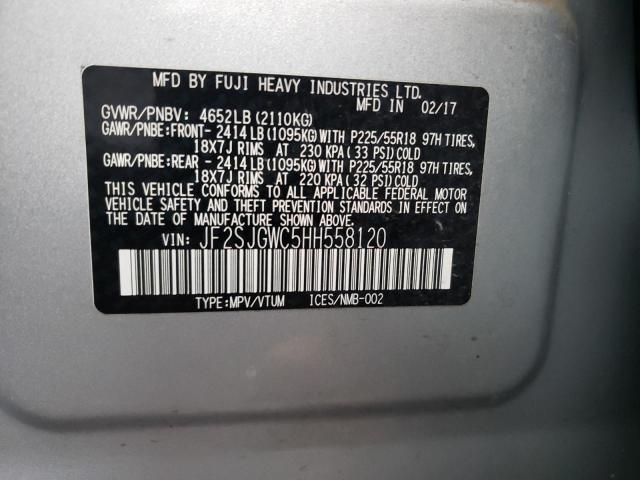 JF2SJGWC5HH558120 Subaru Forester 2.0xt Touring