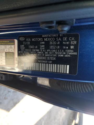 3KPA24AB0KE187854 KIA RIO S