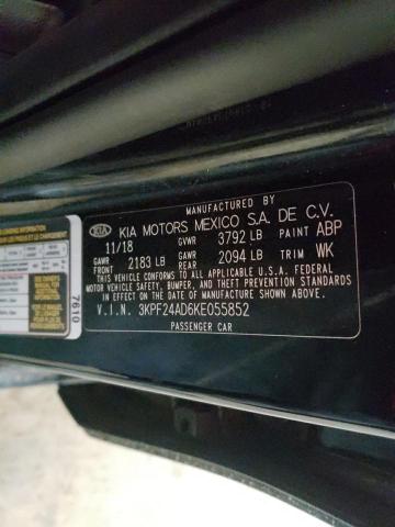 3KPF24AD6KE055852 KIA FORTE FE