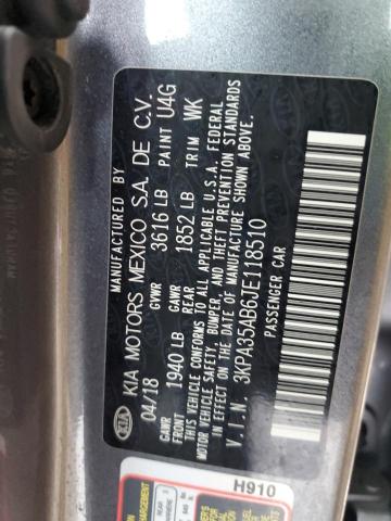 3KPA35AB6JE118510 KIA RIO EX