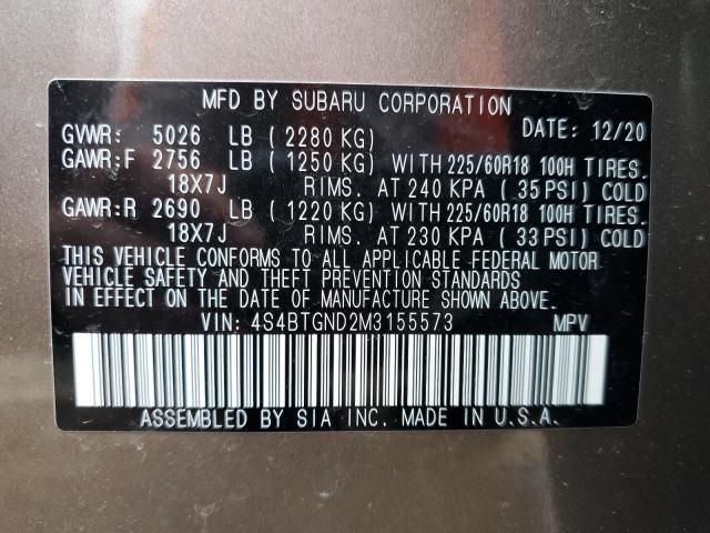 2021 SUBARU OUTBACK LI - 4S4BTGND2M3155573