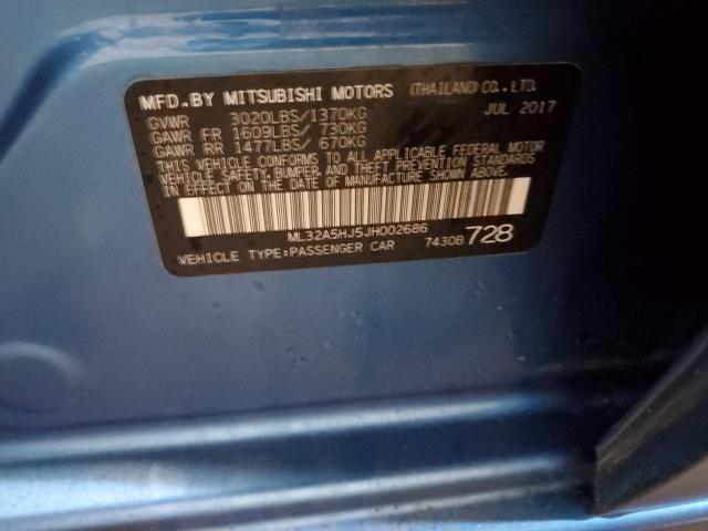 2018 MITSUBISHI MIRAGE GT ML32A5HJ5JH002686