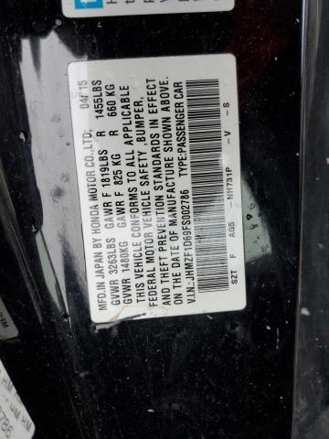 2015 HONDA CRZ JHMZF1D69FS002786