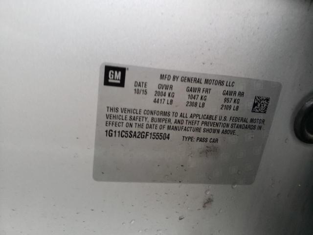 2016 CHEVROLET MALIBU LIM - 1G11C5SA2GF155504