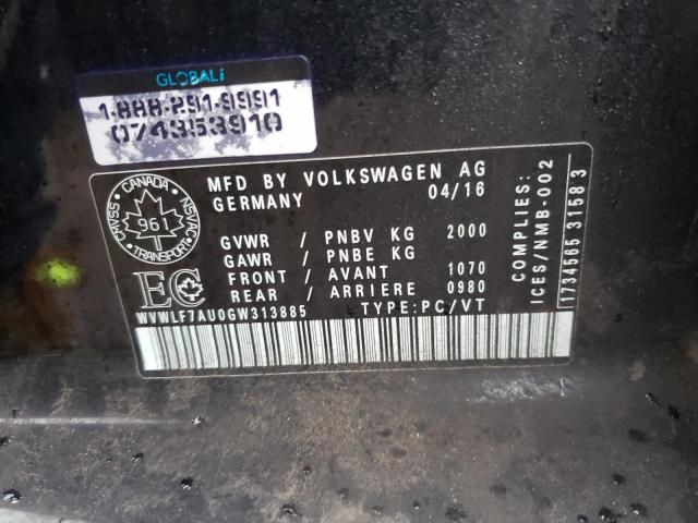 2016 VOLKSWAGEN GOLF R - WVWLF7AU0GW313885