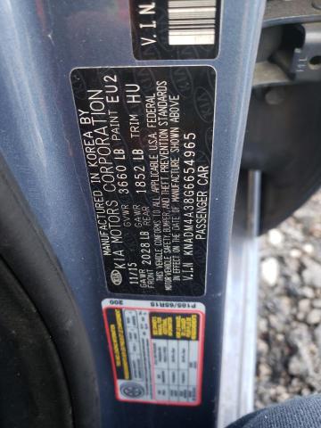 KNADM4A38G6654965 KIA RIO LX