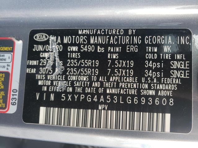 2020 KIA SORENTO S - 5XYPG4A53LG693608