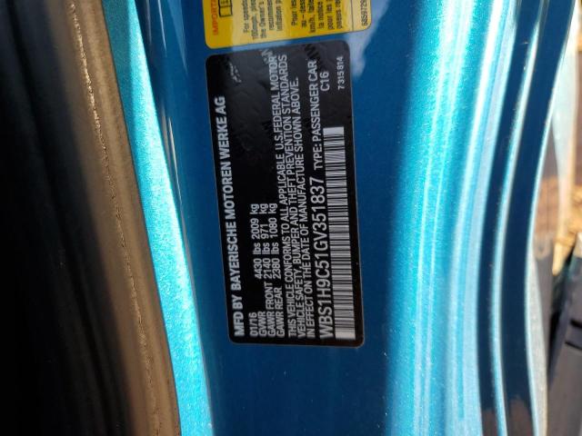 2016 BMW M2 WBS1H9C51GV351837