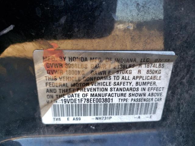 19VDE1F78EE003801 Acura Ilx 20 Tech