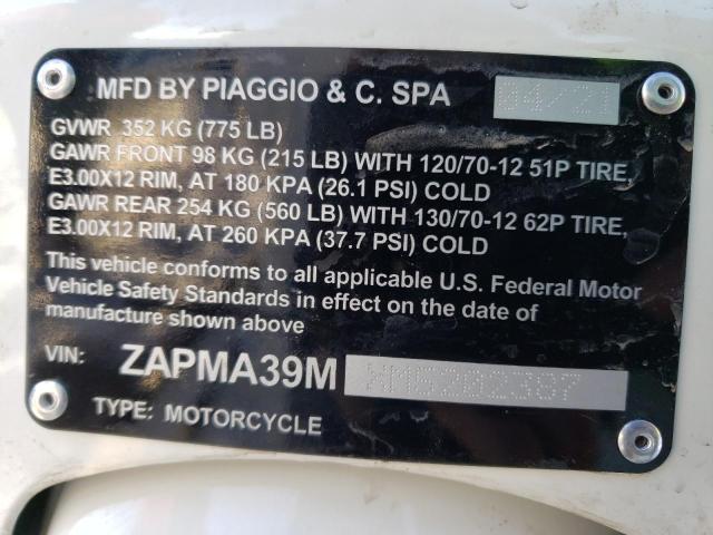 2021 VESPA GTS ZAPMA39MXM5202387