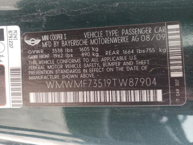 WMWMF73519TW87904 Mini Cooper