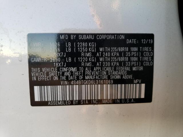 2020 SUBARU OUTBACK ON 4S4BTGKD6L3161069