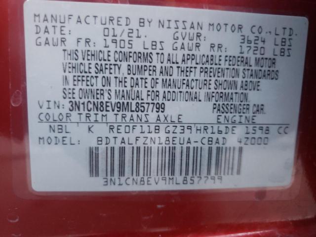 2021 NISSAN VERSA SV - 3N1CN8EV9ML857799