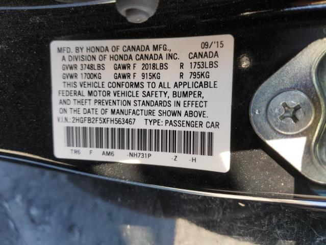 2015 HONDA CIVIC LX - 2HGFB2F5XFH563467