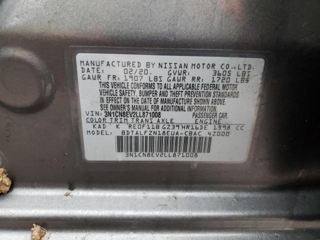 2020 NISSAN VERSA SV 3N1CN8EV2LL871008